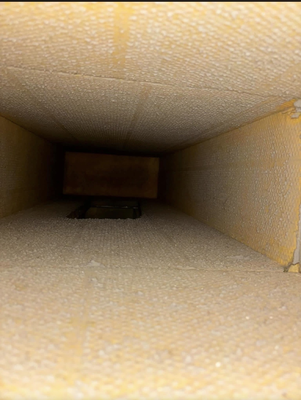 Air duct before cleaning